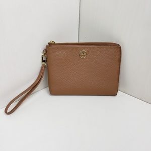 Tory Burch Tan Wristlet Purse